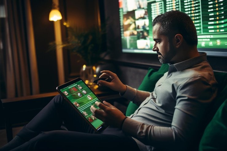 Multi-bet slip on mobile phone showing live casino and sportsbook legs